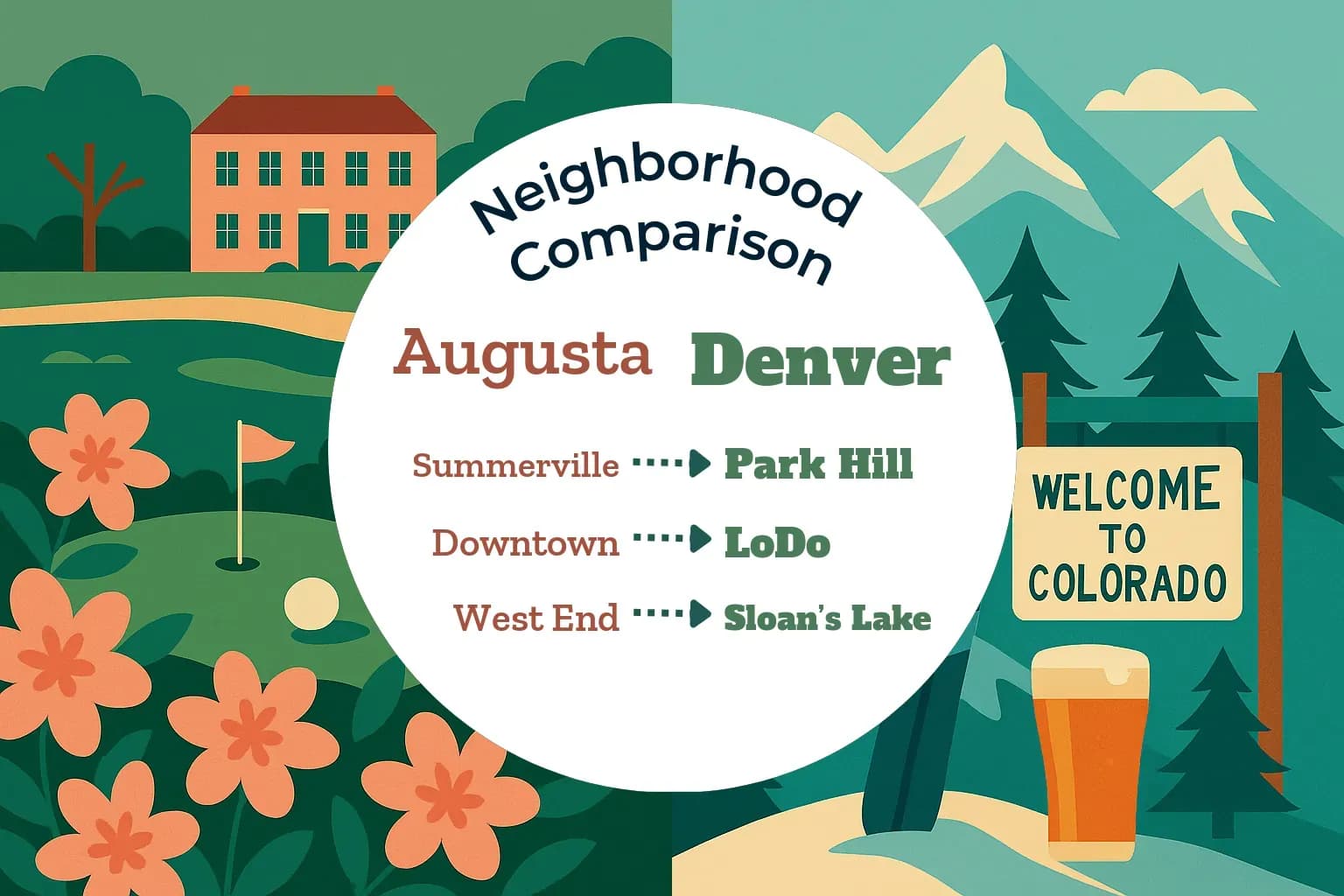 Augusta vs Denver Neighborhood Comparison