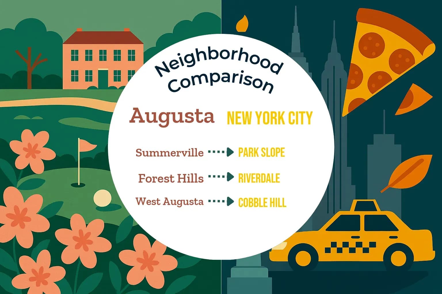 Augusta vs New York City Neighborhood Comparison