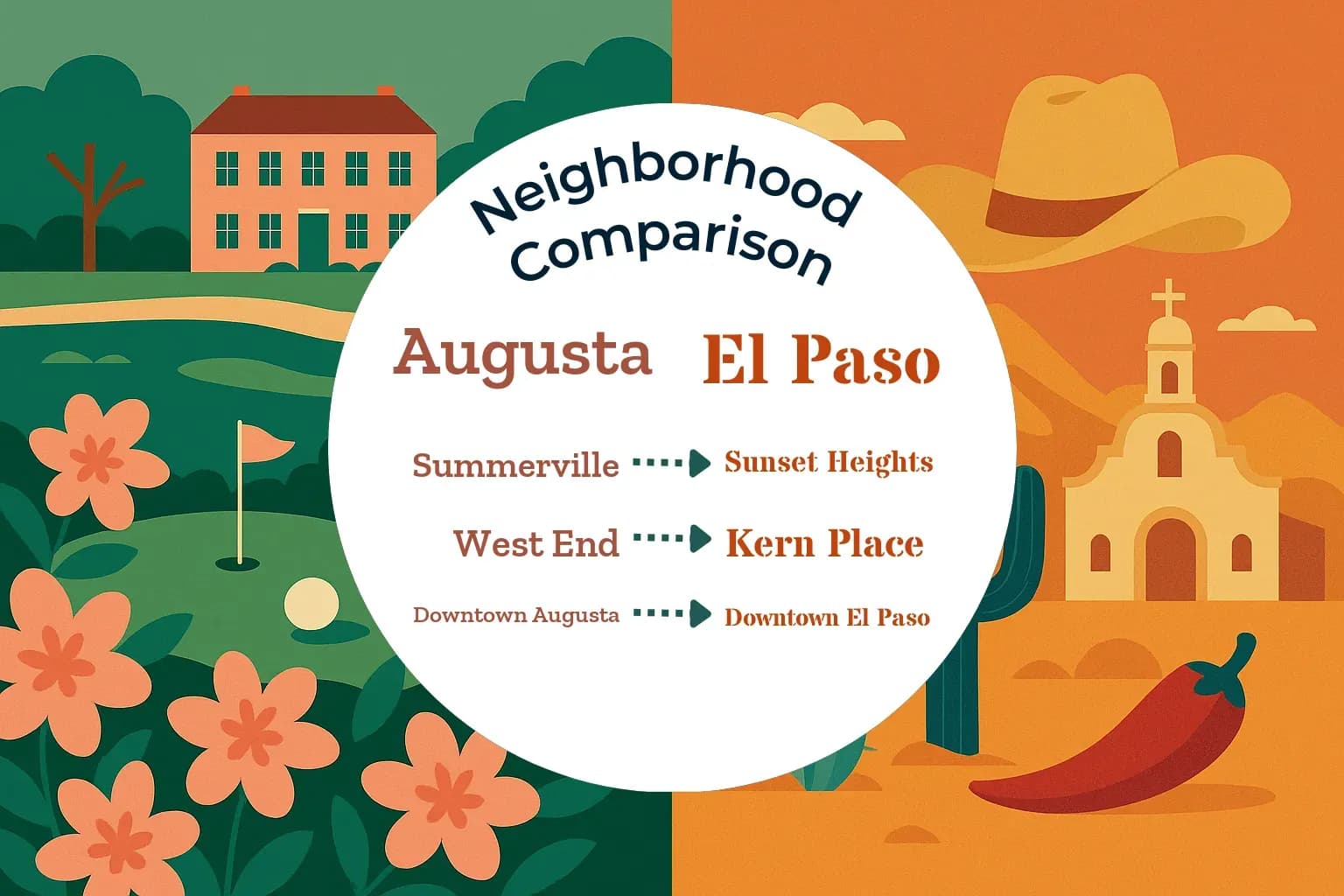 Augusta vs El Paso Neighborhood Comparison