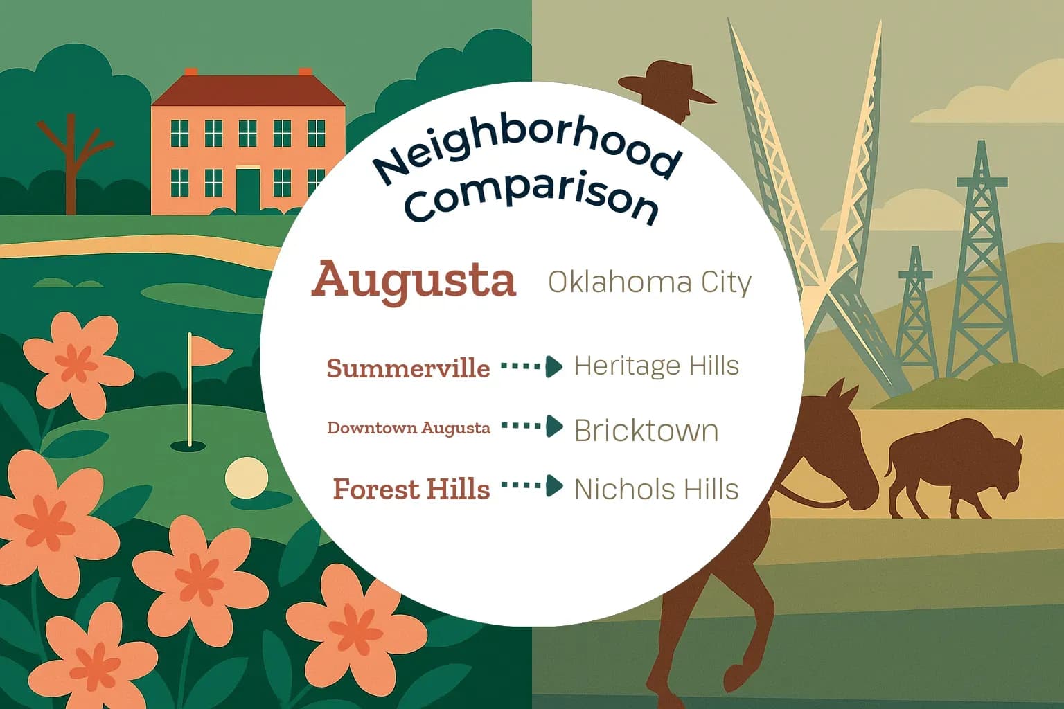 Augusta vs Oklahoma City Neighborhood Comparison