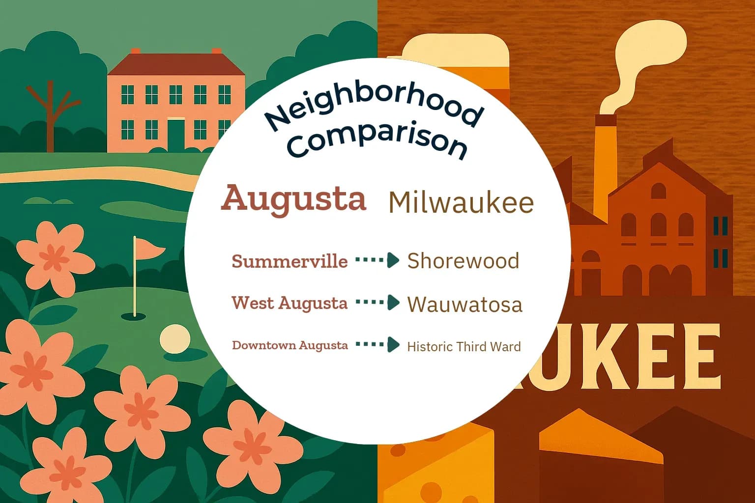 Augusta vs Milwaukee Neighborhood Comparison