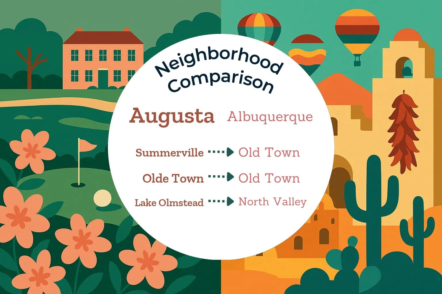 Augusta vs Albuquerque Neighborhood Comparison