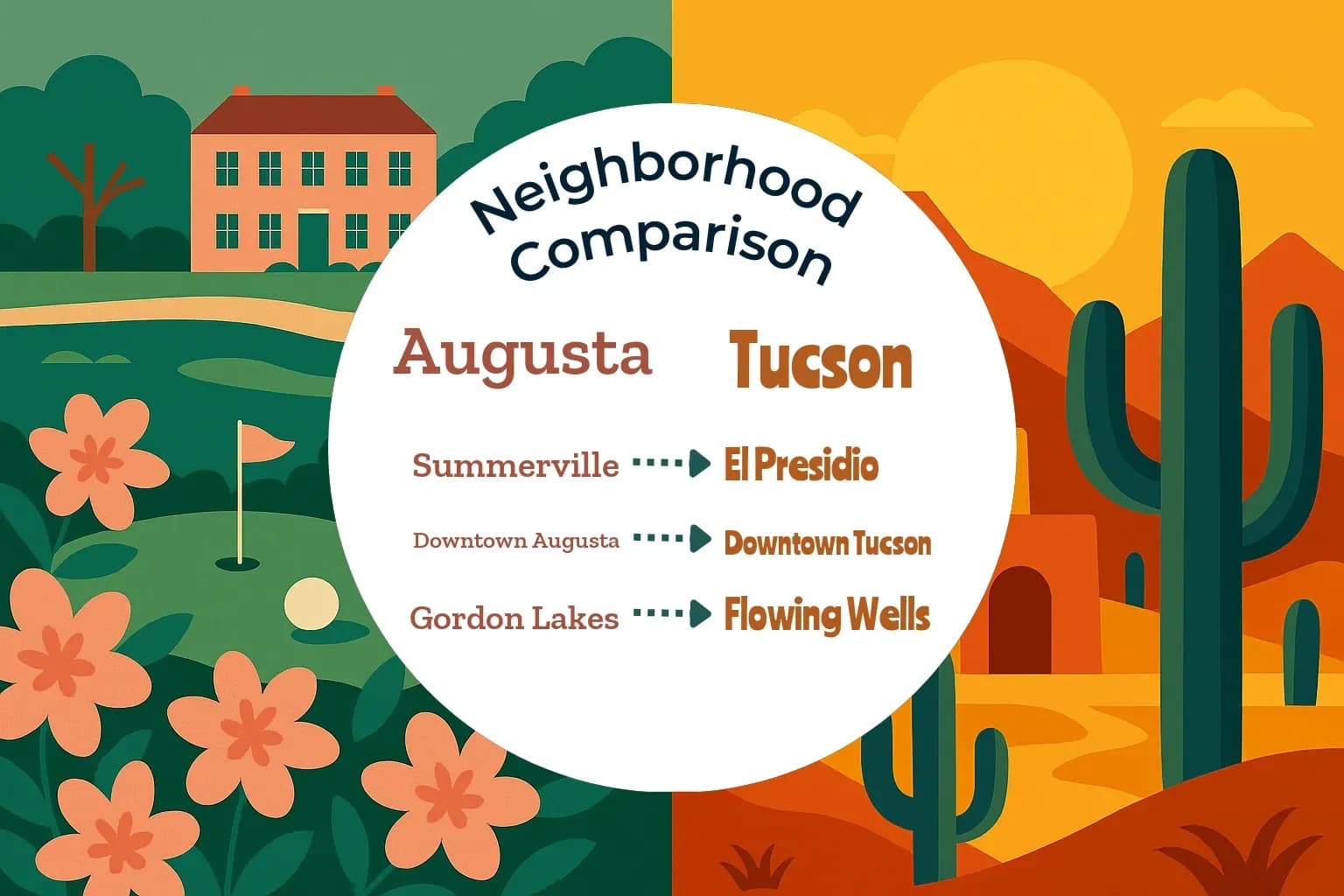 Augusta vs Tucson Neighborhood Comparison