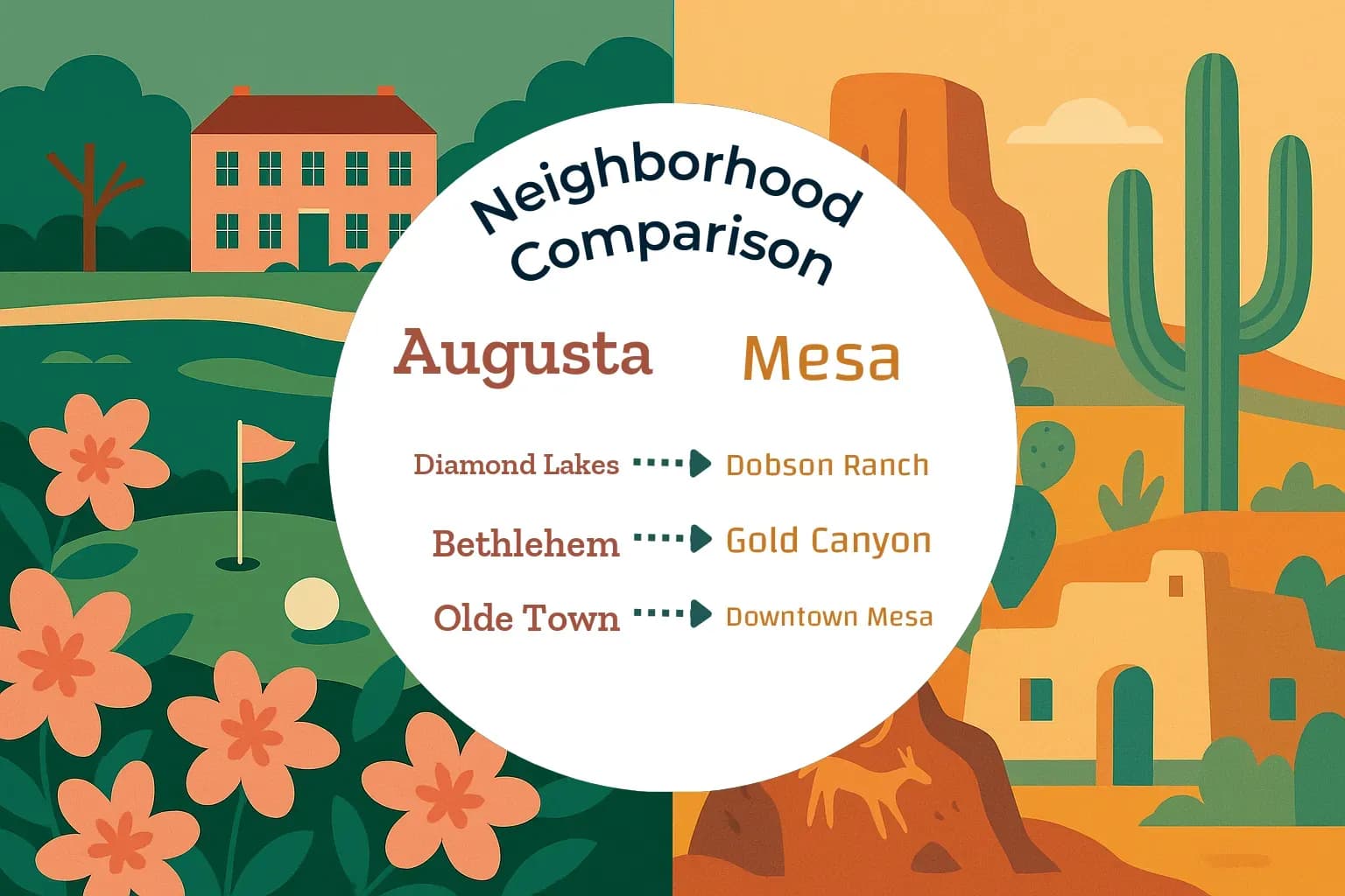 Augusta vs Mesa Neighborhood Comparison