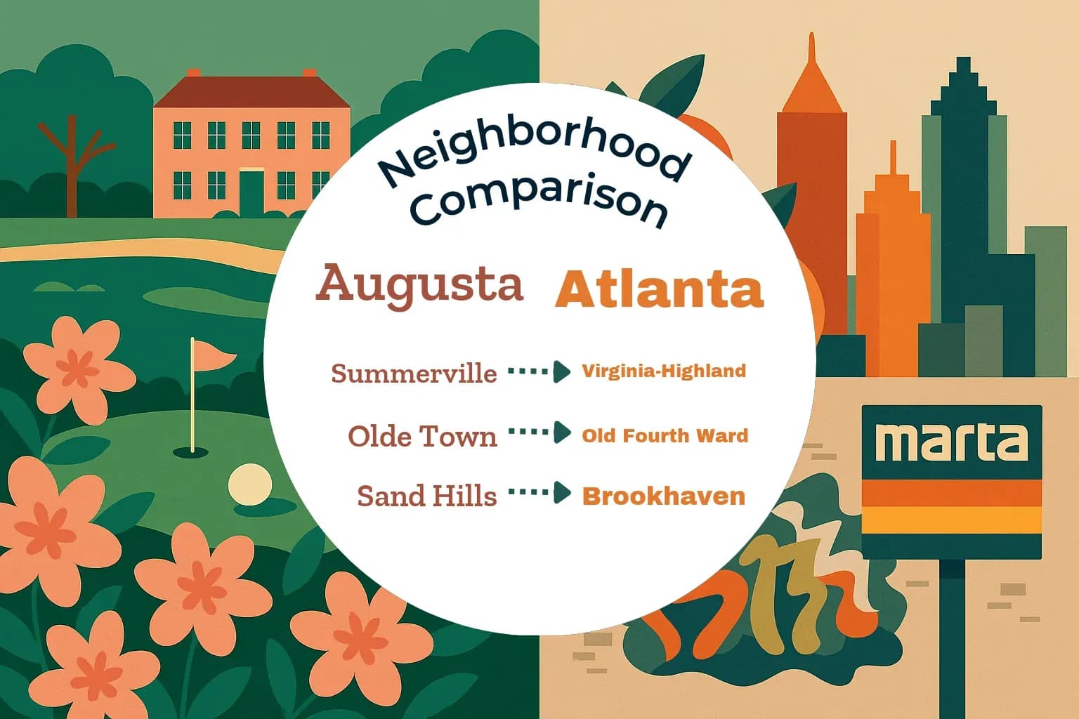 Augusta vs Atlanta Neighborhood Comparison