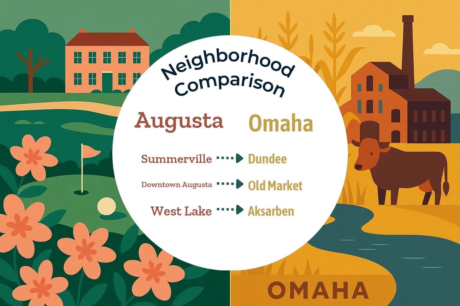 Augusta vs Omaha Neighborhood Comparison