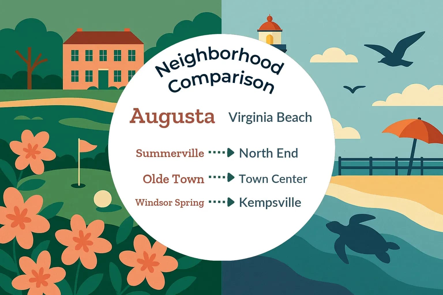 Augusta vs Virginia Beach Neighborhood Comparison