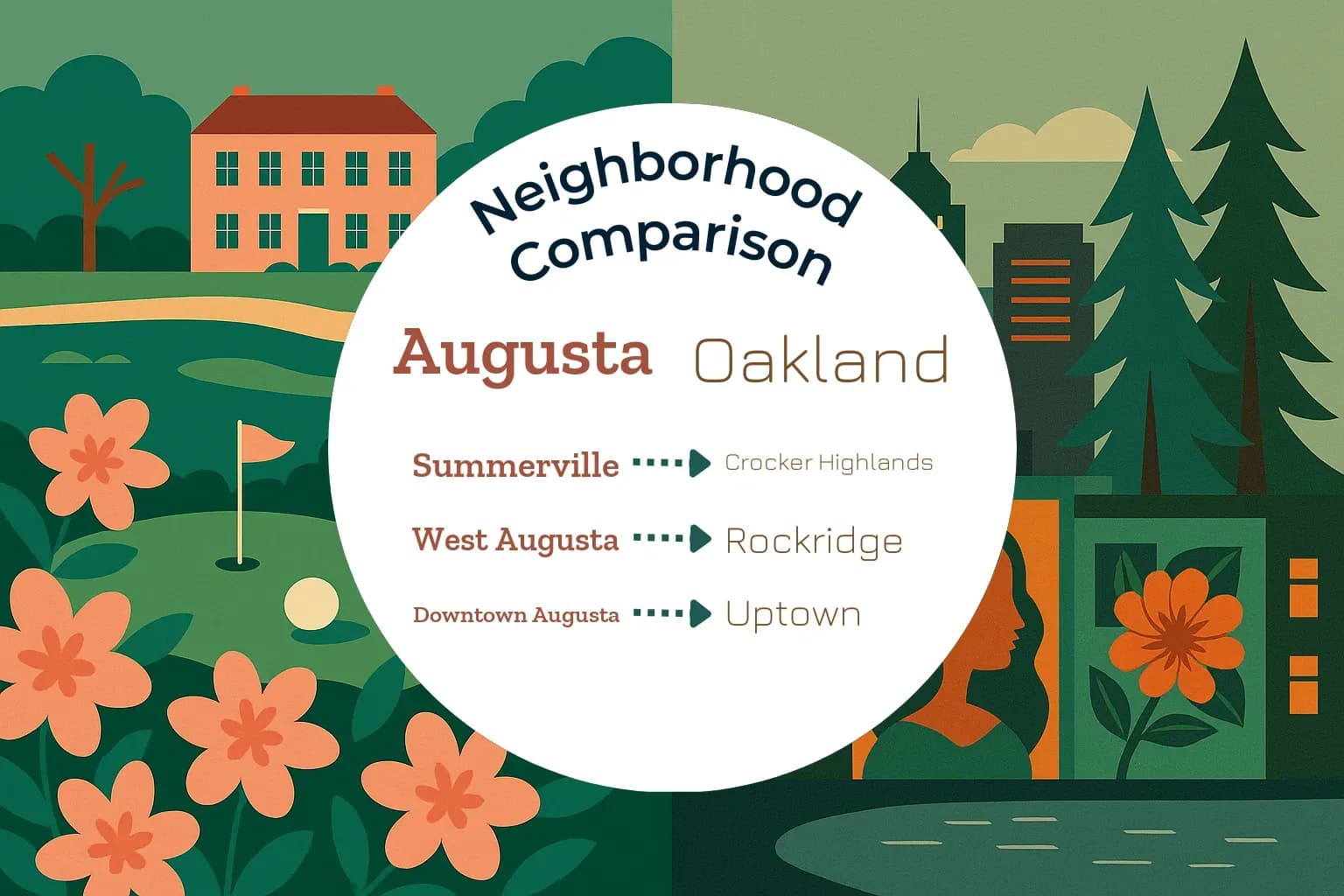 Augusta vs Oakland Neighborhood Comparison