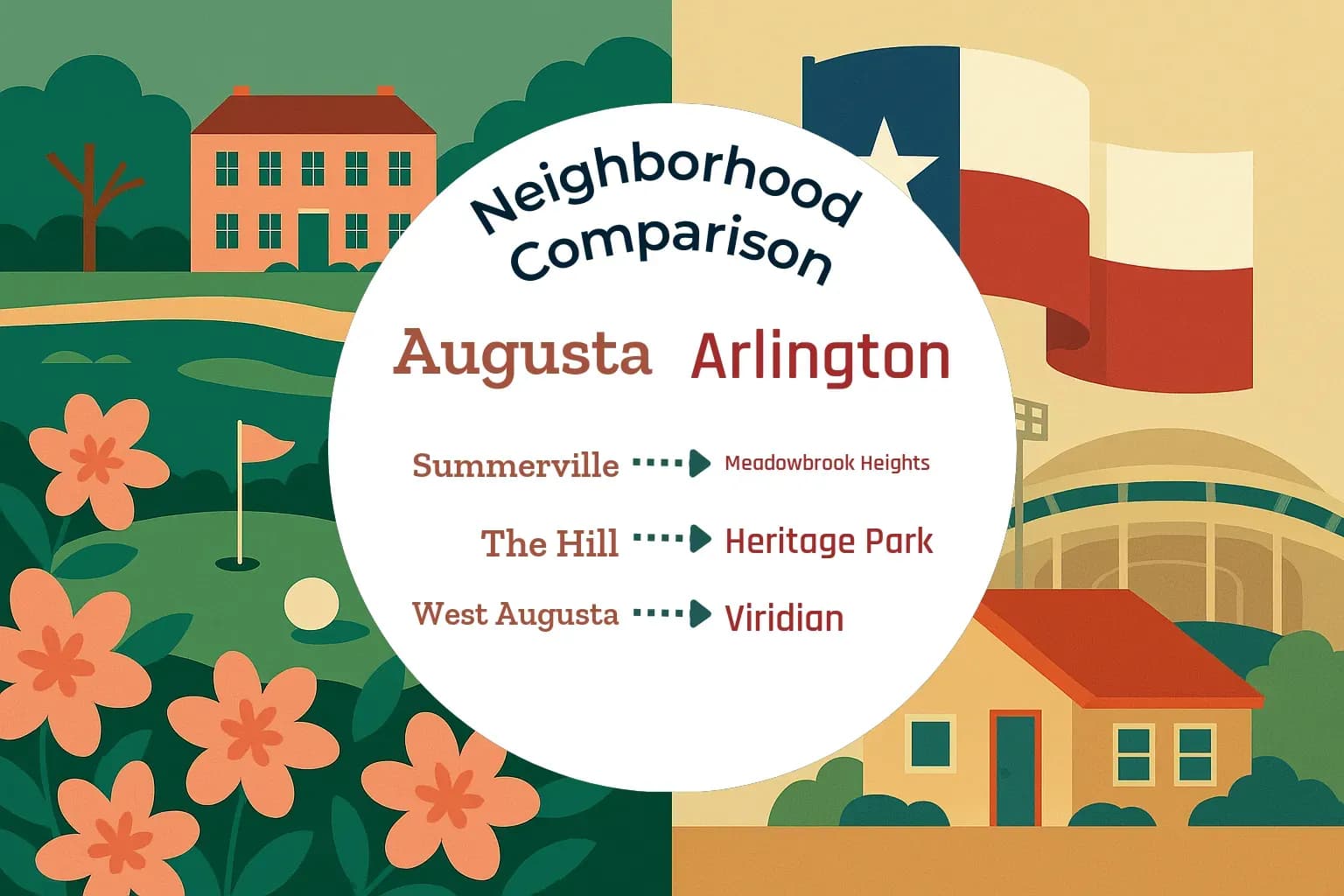 Augusta vs Arlington Neighborhood Comparison