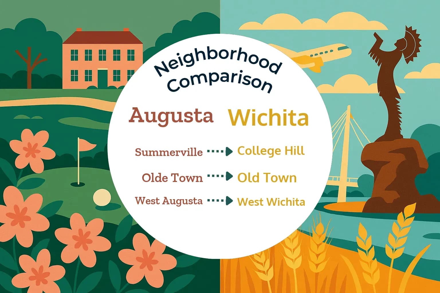 Augusta vs Wichita Neighborhood Comparison