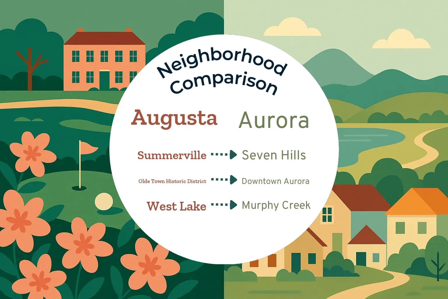Augusta vs Aurora Neighborhood Comparison