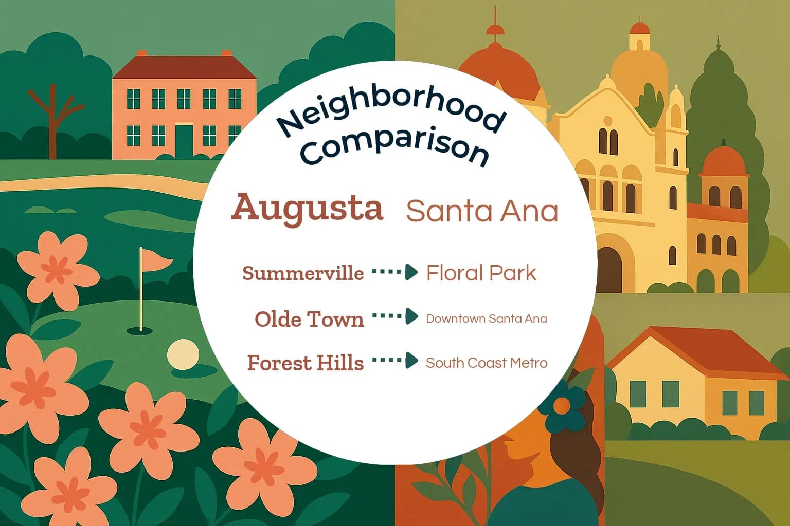 Augusta vs Santa Ana Neighborhood Comparison