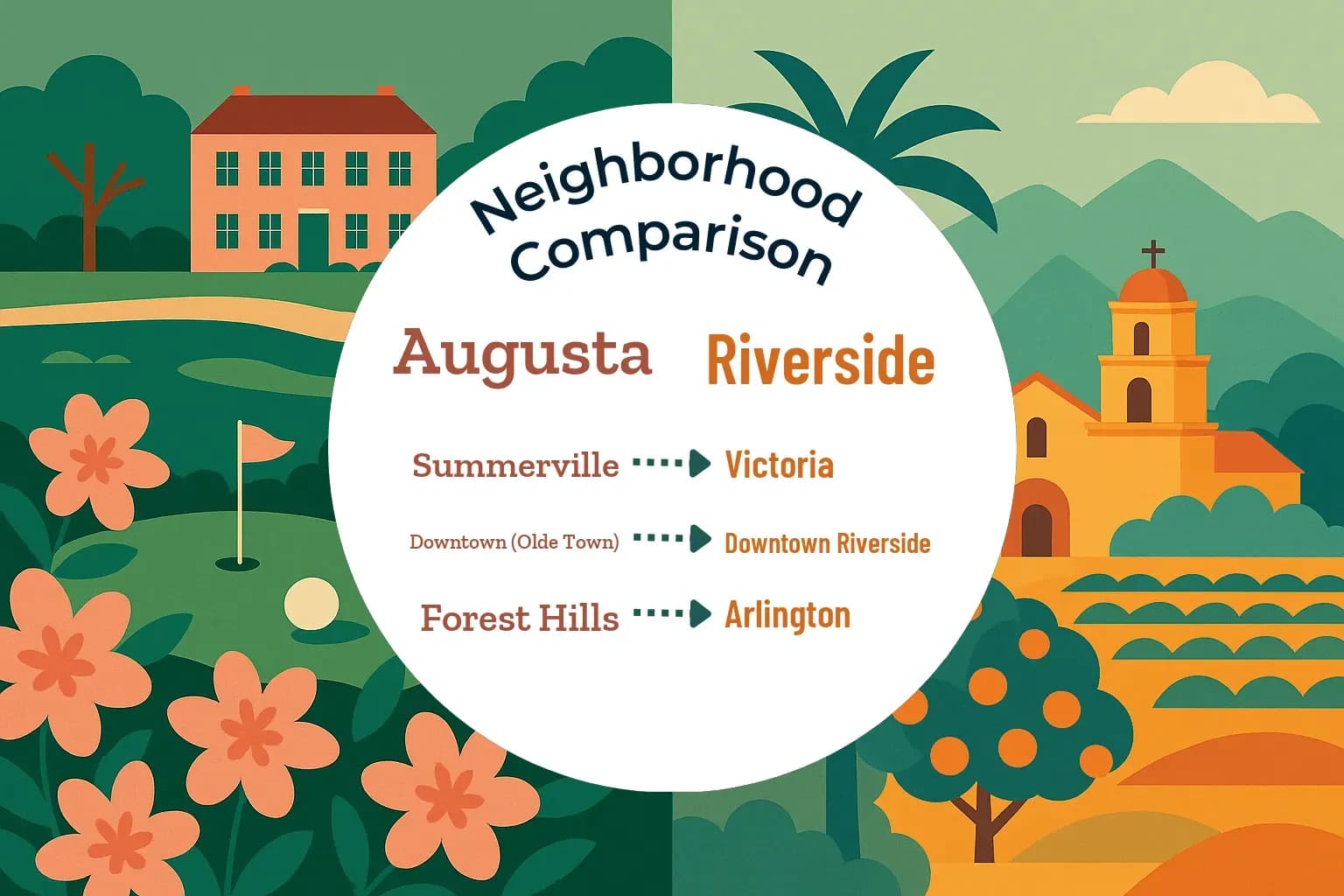 Augusta vs Riverside Neighborhood Comparison