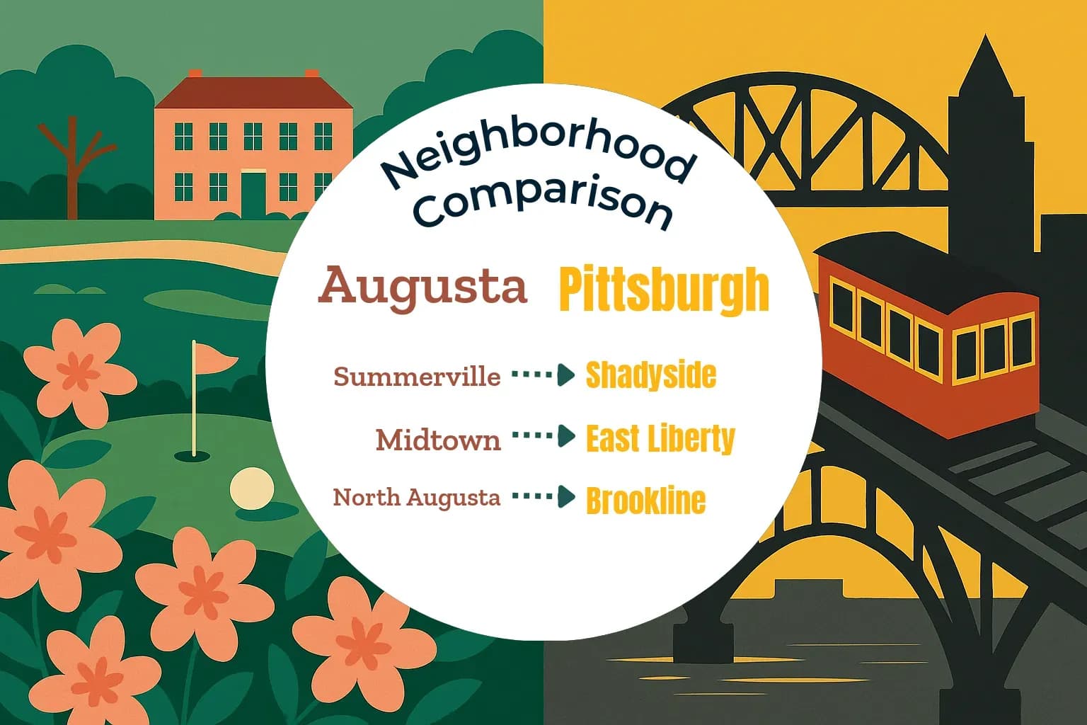 Augusta vs Pittsburgh Neighborhood Comparison