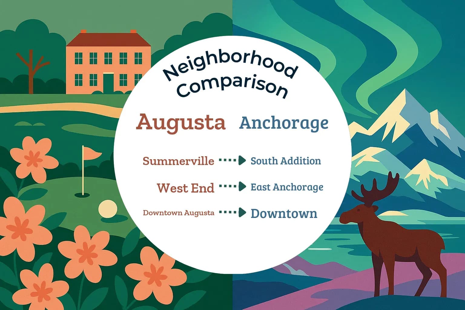 Augusta vs Anchorage Neighborhood Comparison