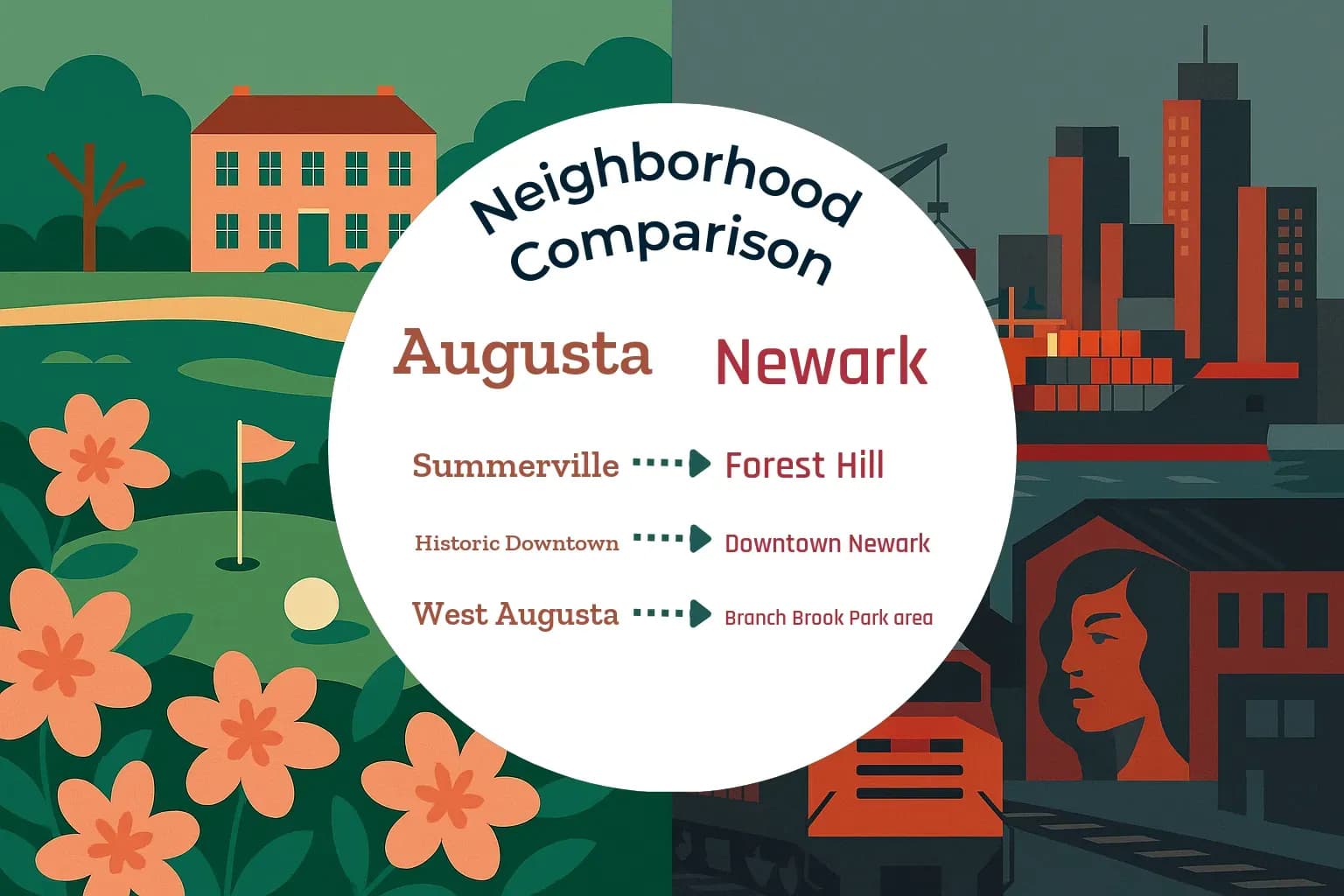 Augusta vs Newark Neighborhood Comparison