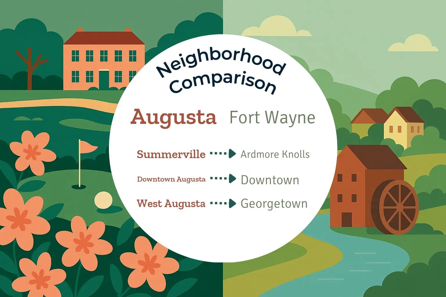 Augusta vs Fort Wayne Neighborhood Comparison
