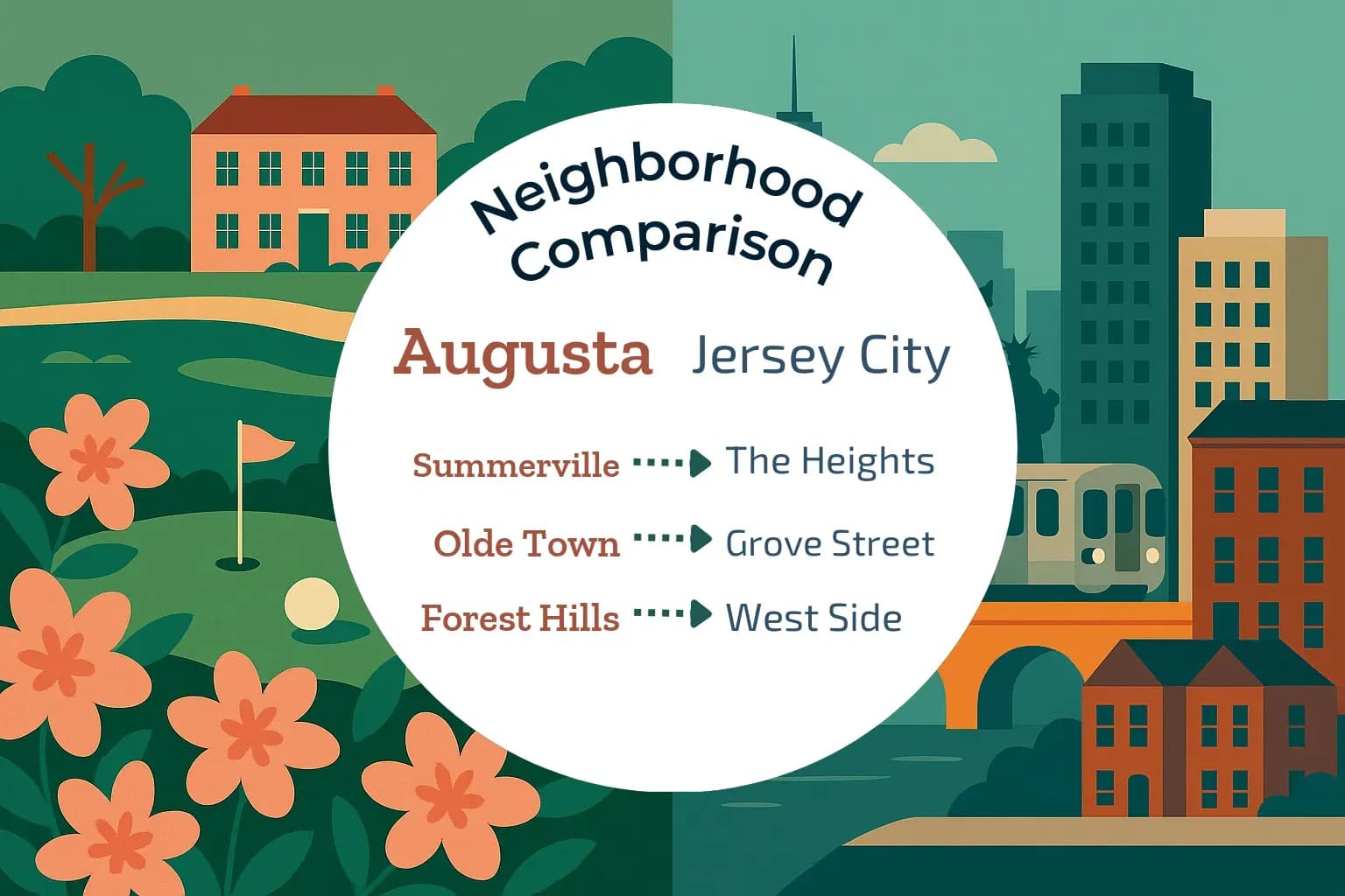 Augusta vs Jersey City Neighborhood Comparison