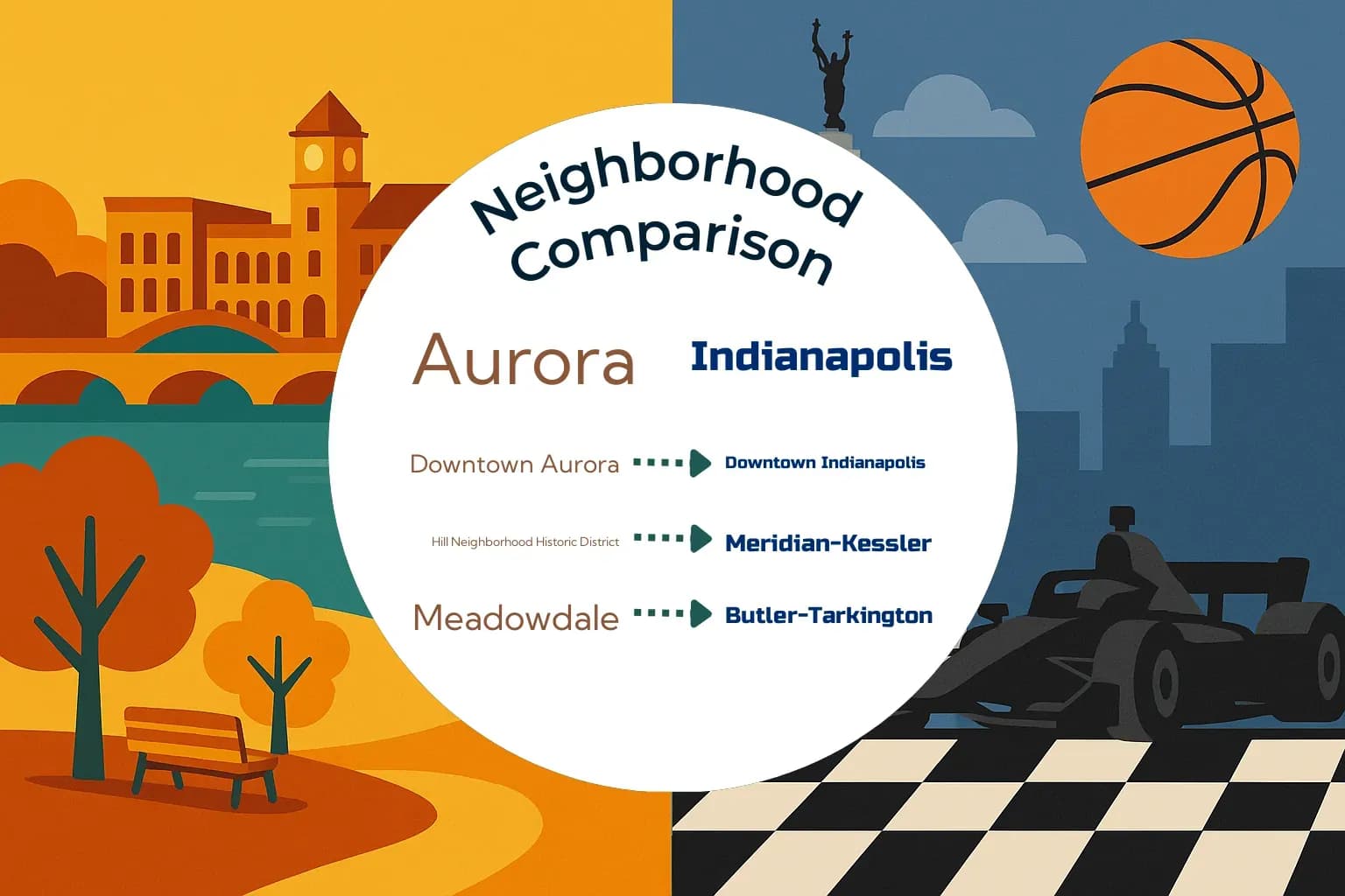 Aurora vs Indianapolis Neighborhood Comparison