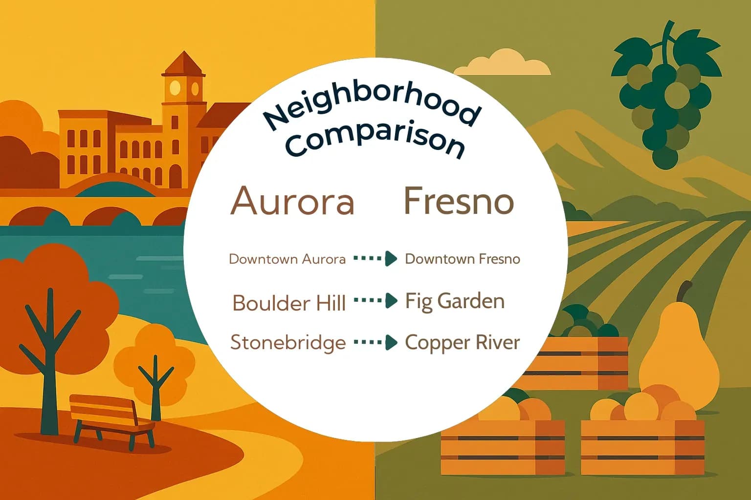 Aurora vs Fresno Neighborhood Comparison