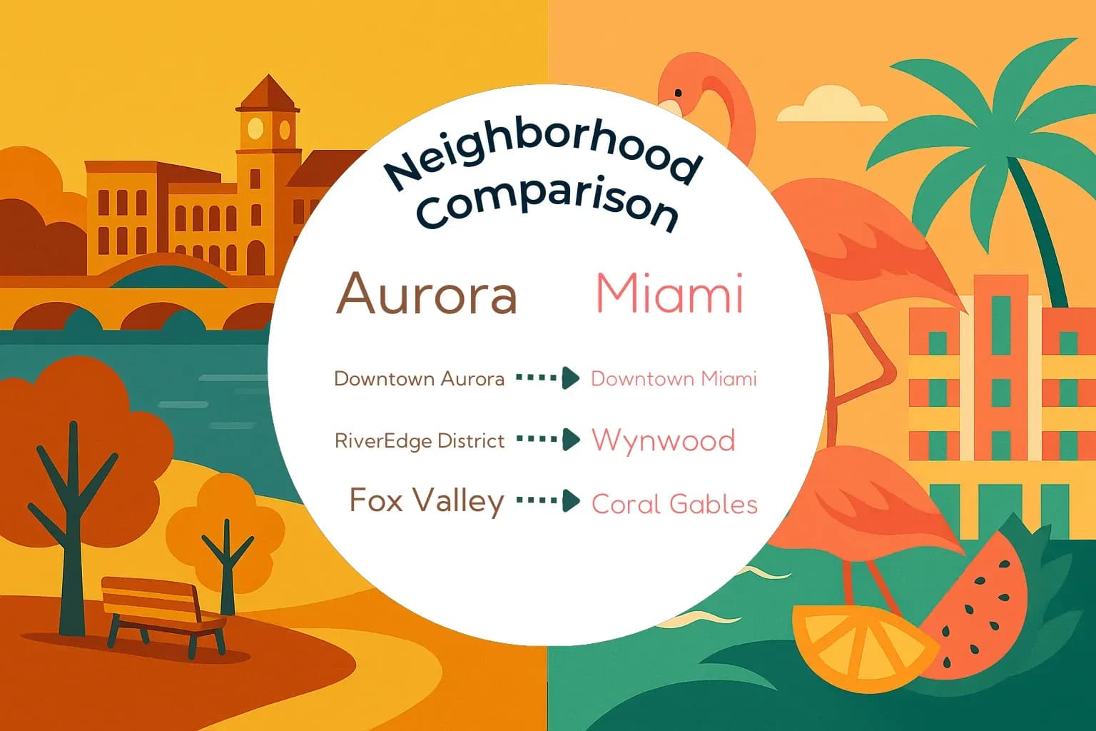Aurora vs Miami Neighborhood Comparison