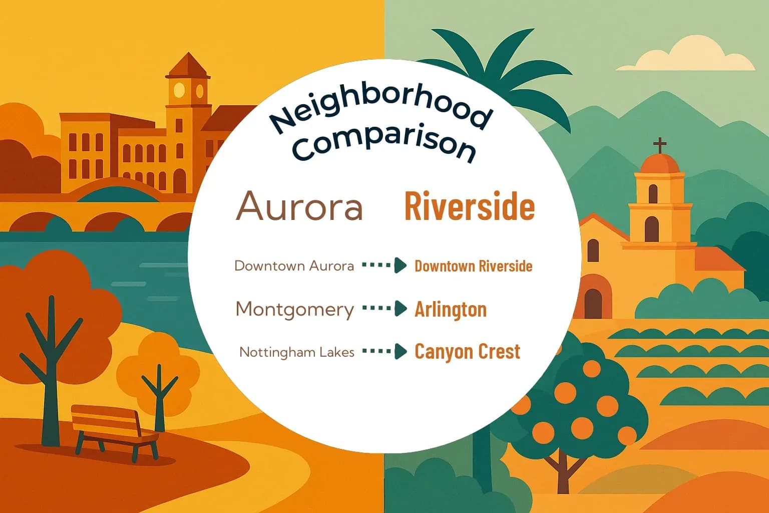 Aurora vs Riverside Neighborhood Comparison