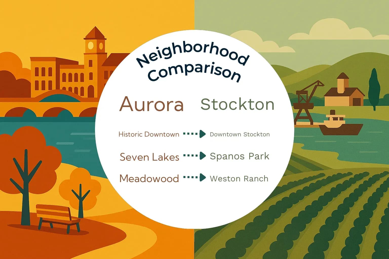 Aurora vs Stockton Neighborhood Comparison