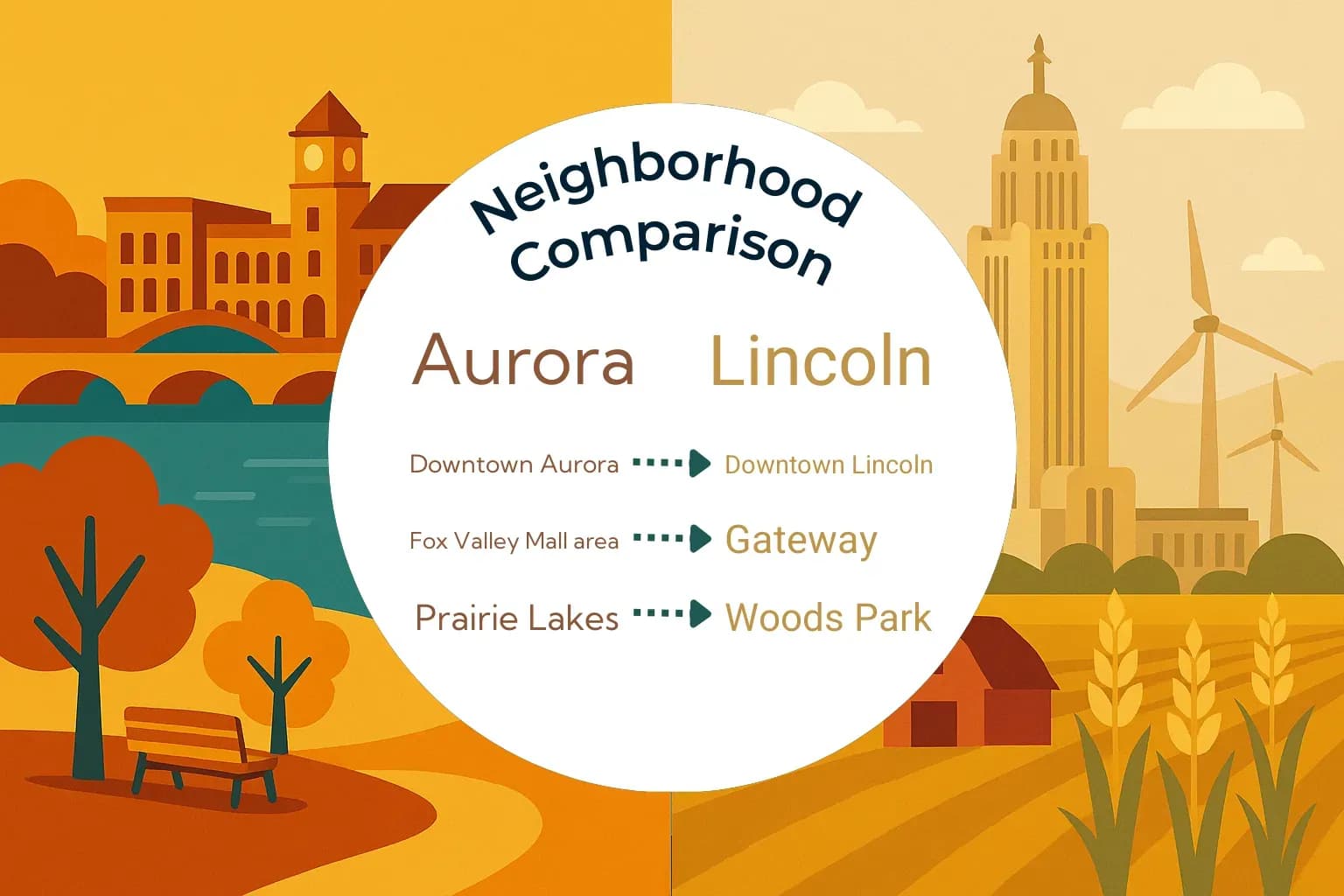 Aurora vs Lincoln Neighborhood Comparison