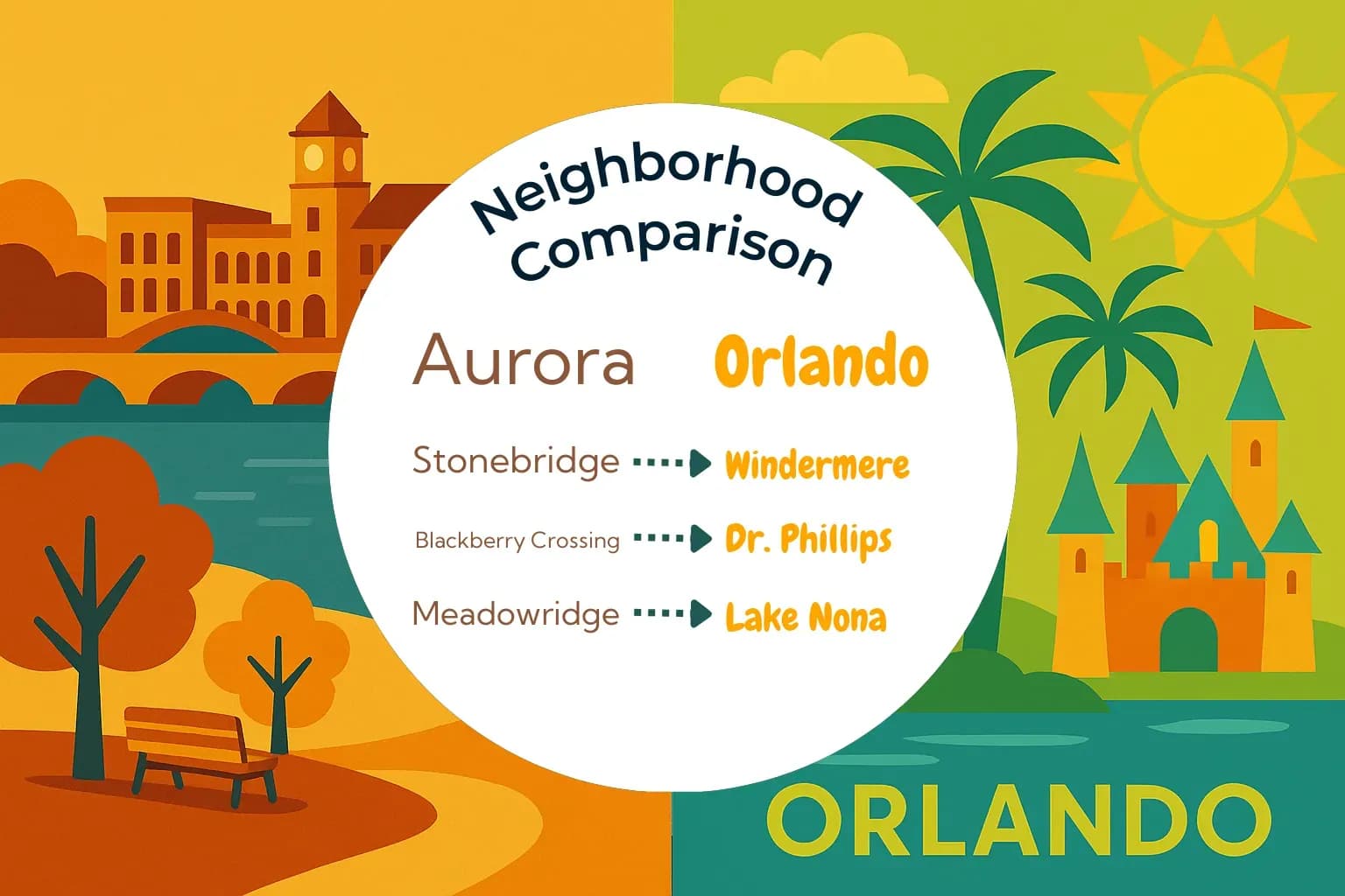 Aurora vs Orlando Neighborhood Comparison