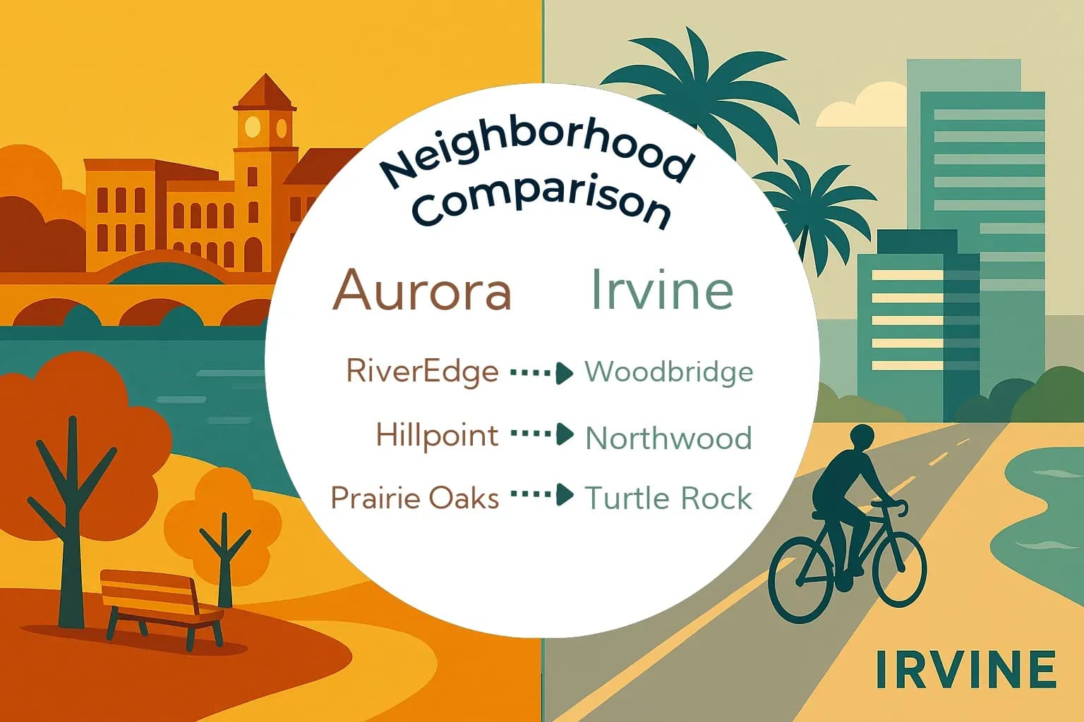 Aurora vs Irvine Neighborhood Comparison
