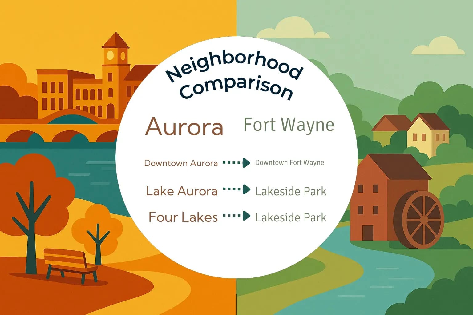 Aurora vs Fort Wayne Neighborhood Comparison