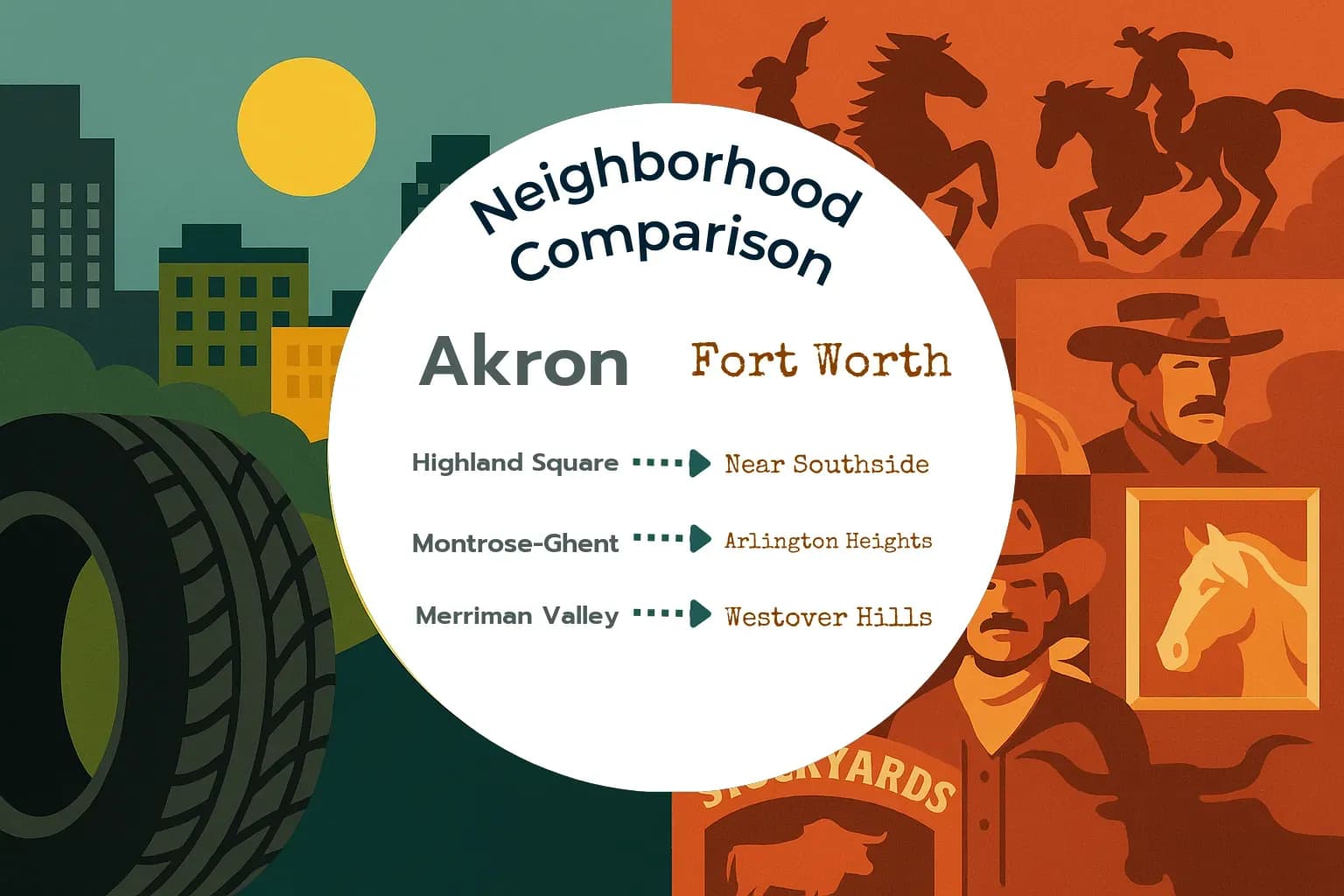 Akron vs Fort Worth Neighborhood Comparison