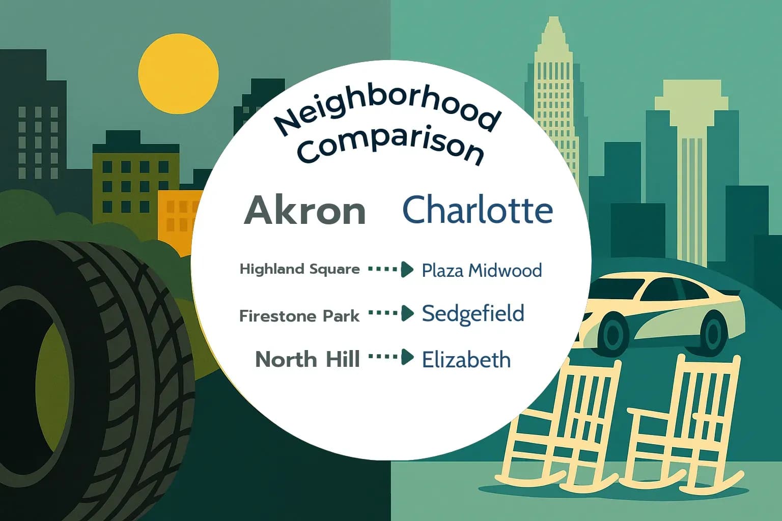 Akron vs Charlotte Neighborhood Comparison