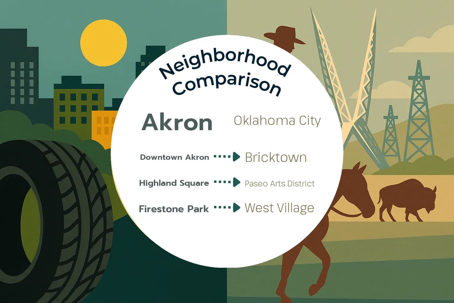 Akron vs Oklahoma City Neighborhood Comparison