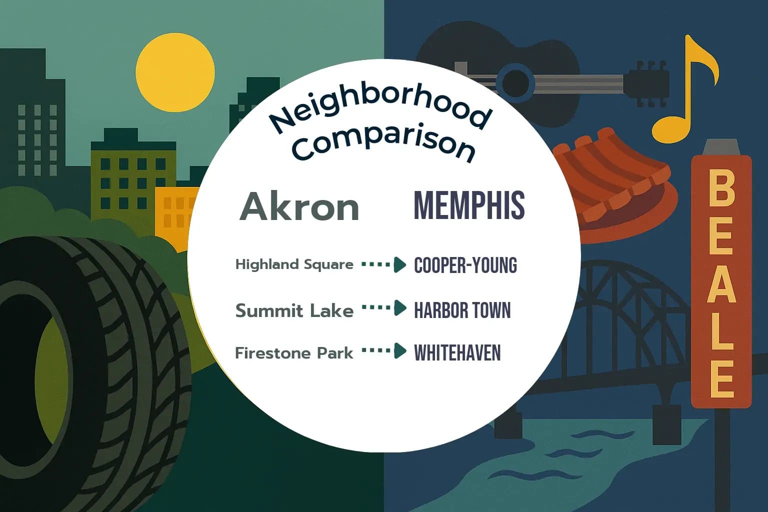 Akron vs Memphis Neighborhood Comparison