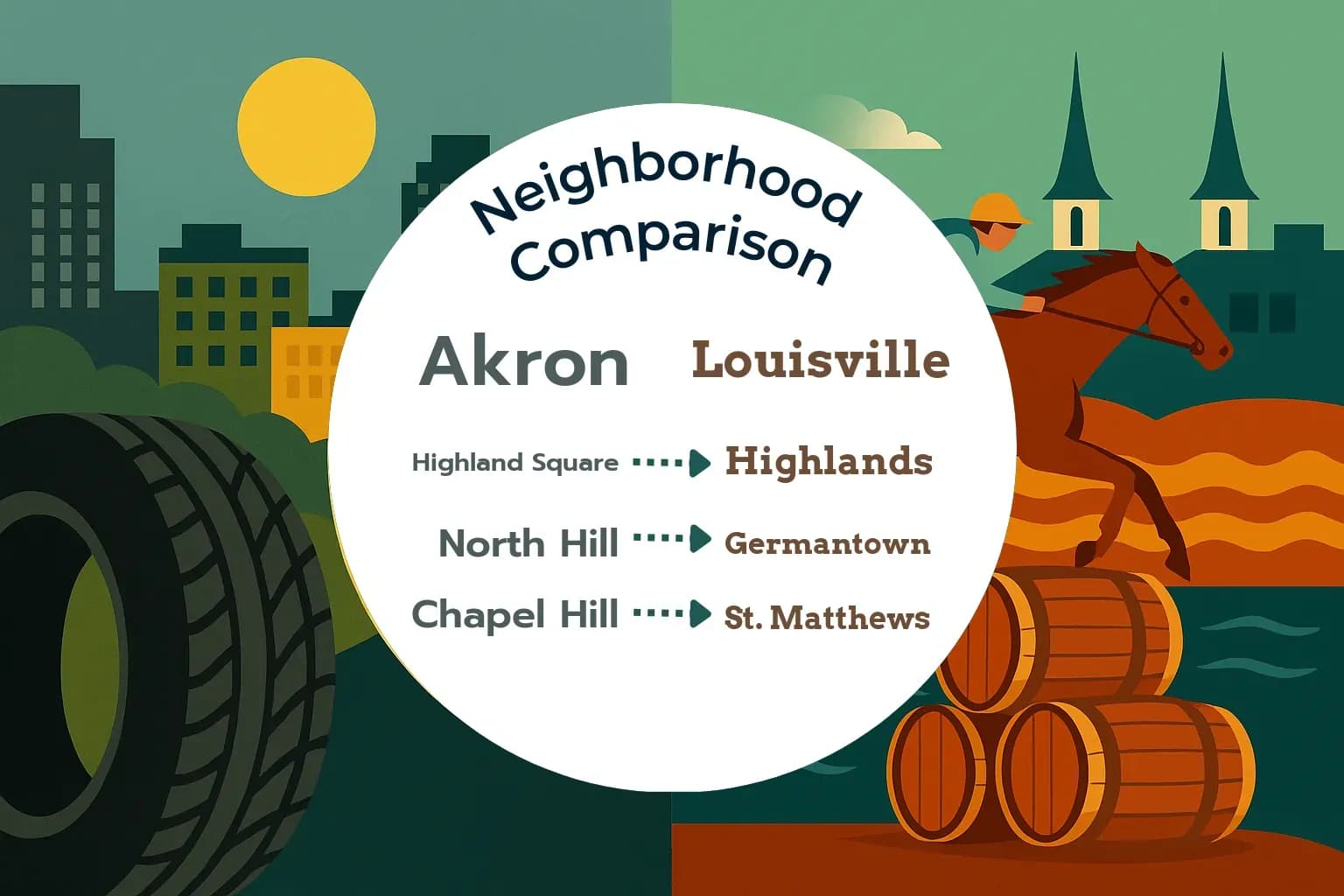 Akron vs Louisville Neighborhood Comparison