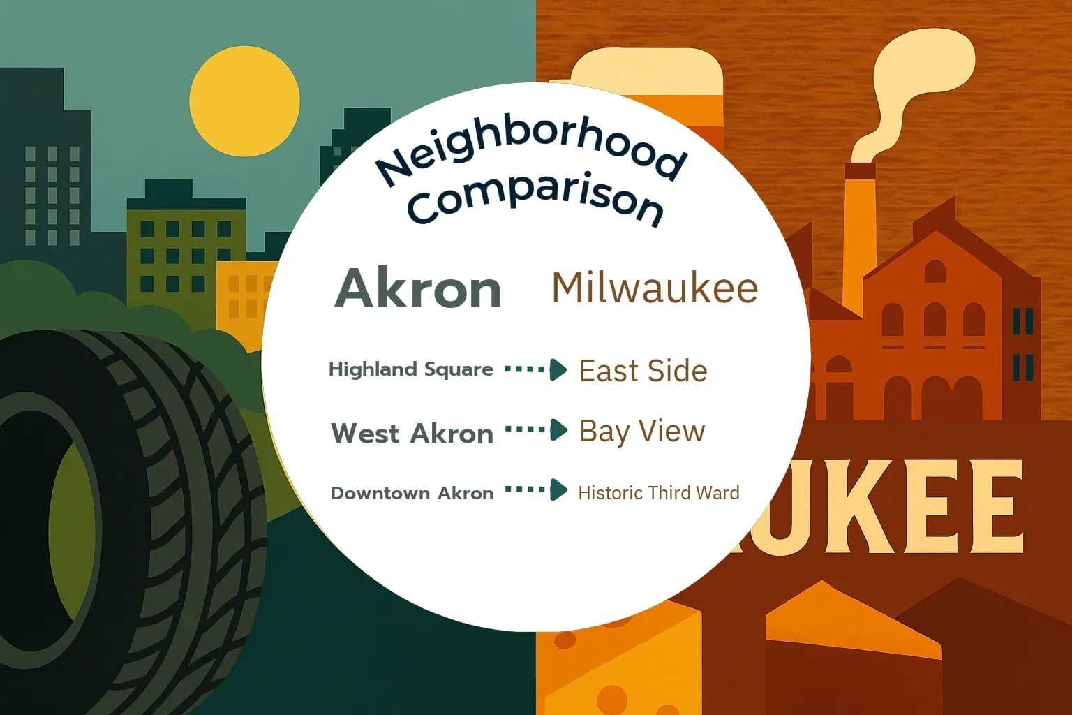 Akron vs Milwaukee Neighborhood Comparison