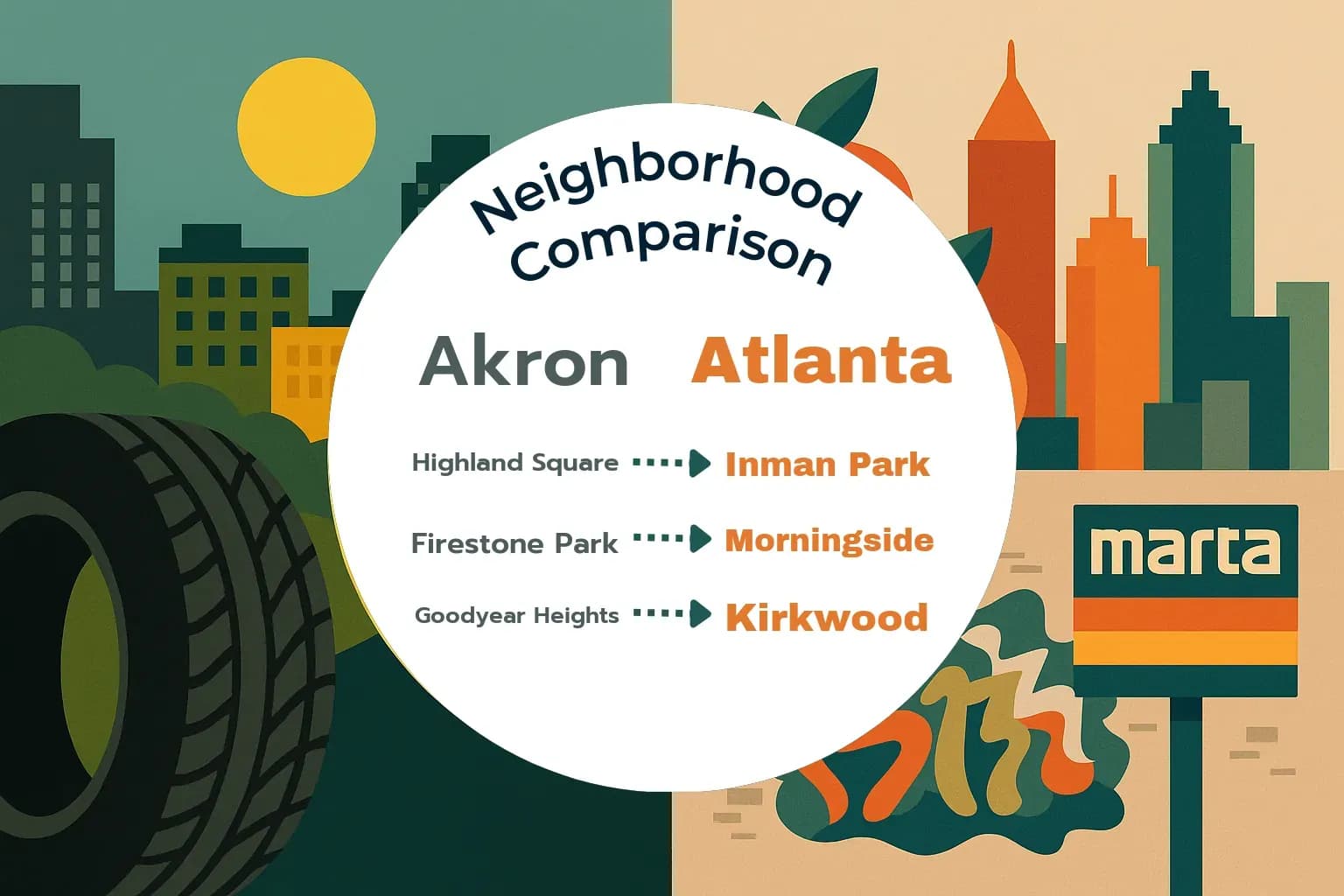 Akron vs Atlanta Neighborhood Comparison