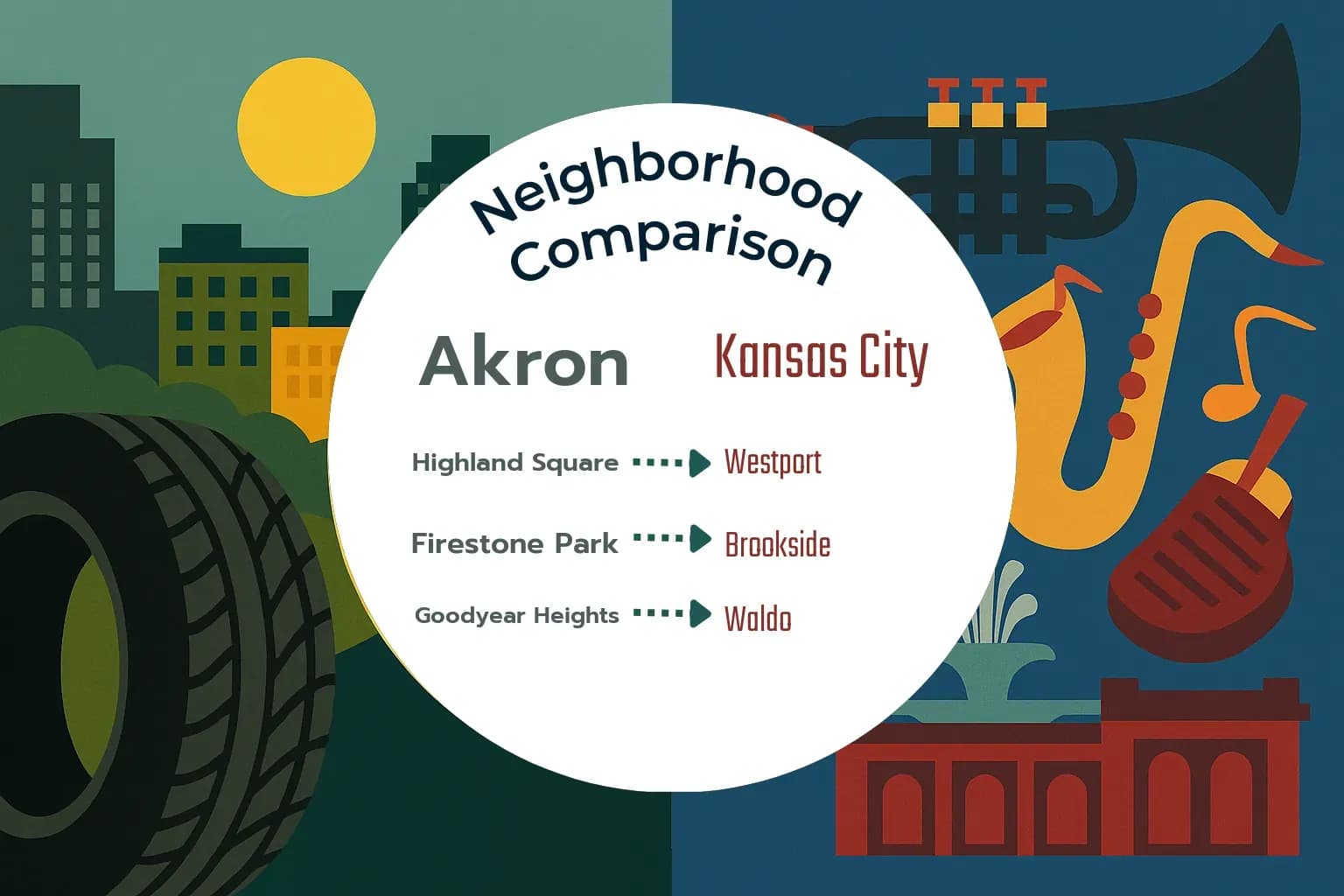 Akron vs Kansas City Neighborhood Comparison