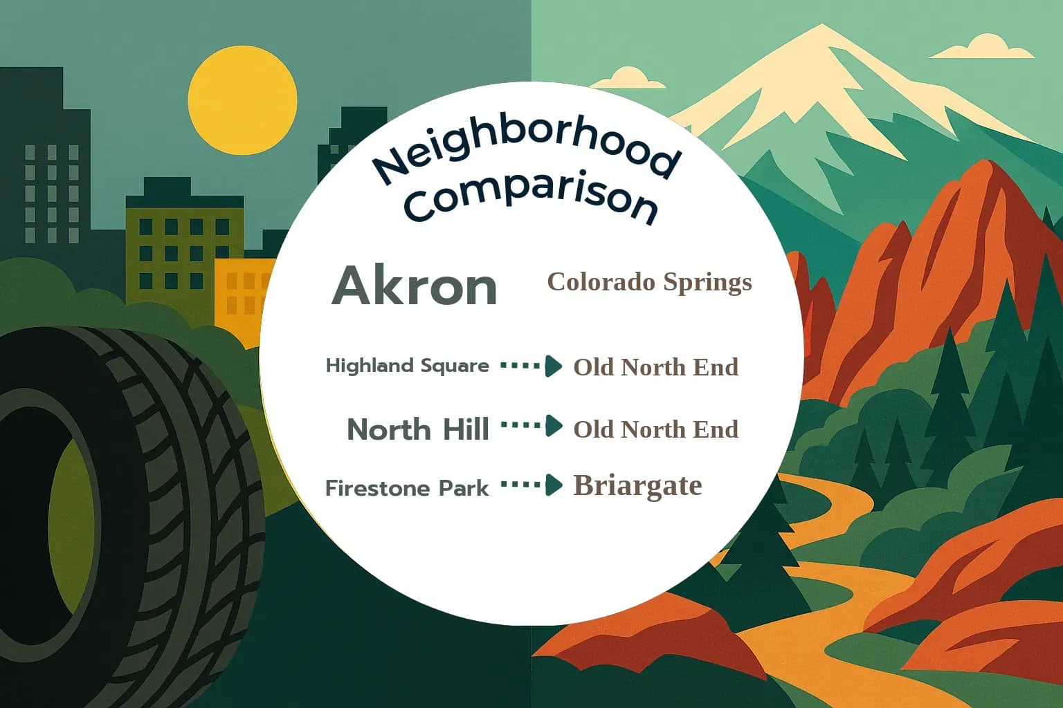 Akron vs Colorado Springs Neighborhood Comparison