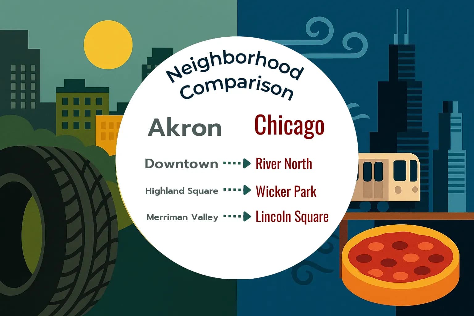 Akron vs Chicago Neighborhood Comparison