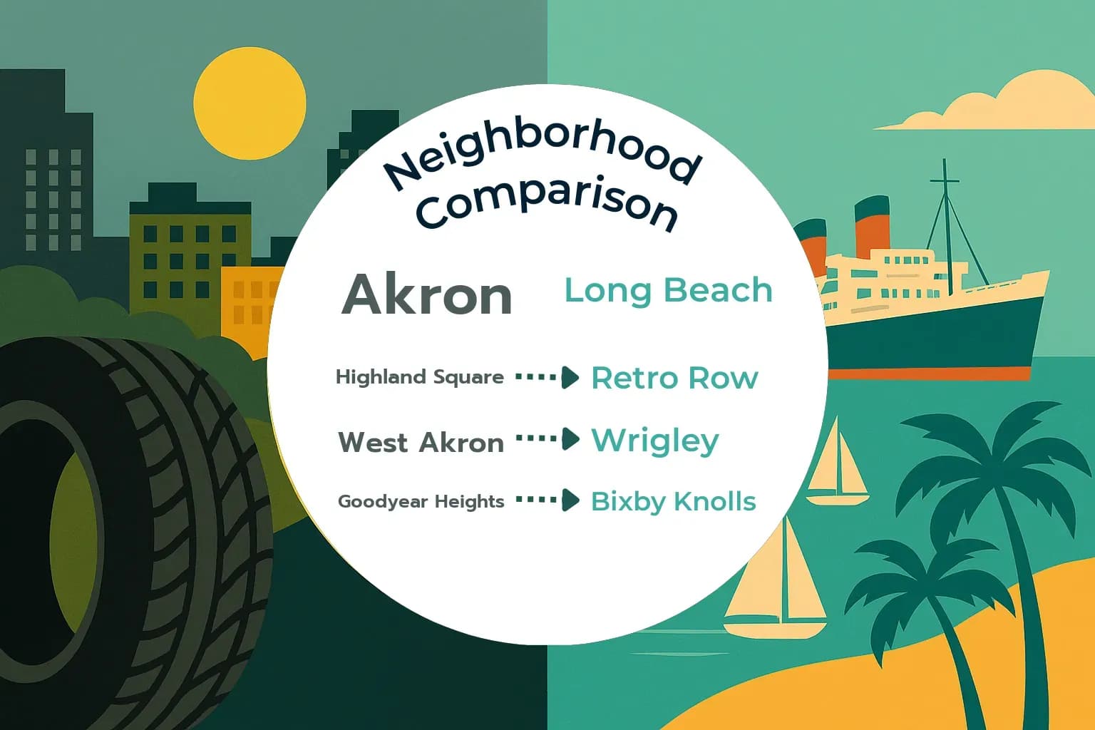Akron vs Long Beach Neighborhood Comparison