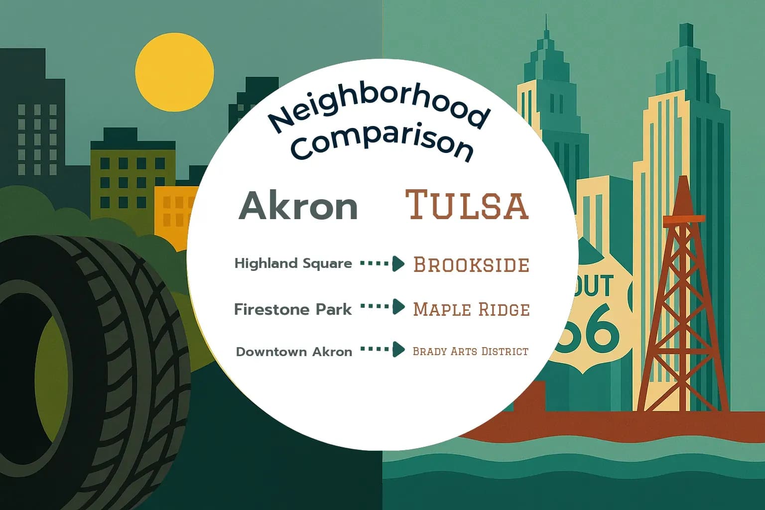 Akron vs Tulsa Neighborhood Comparison