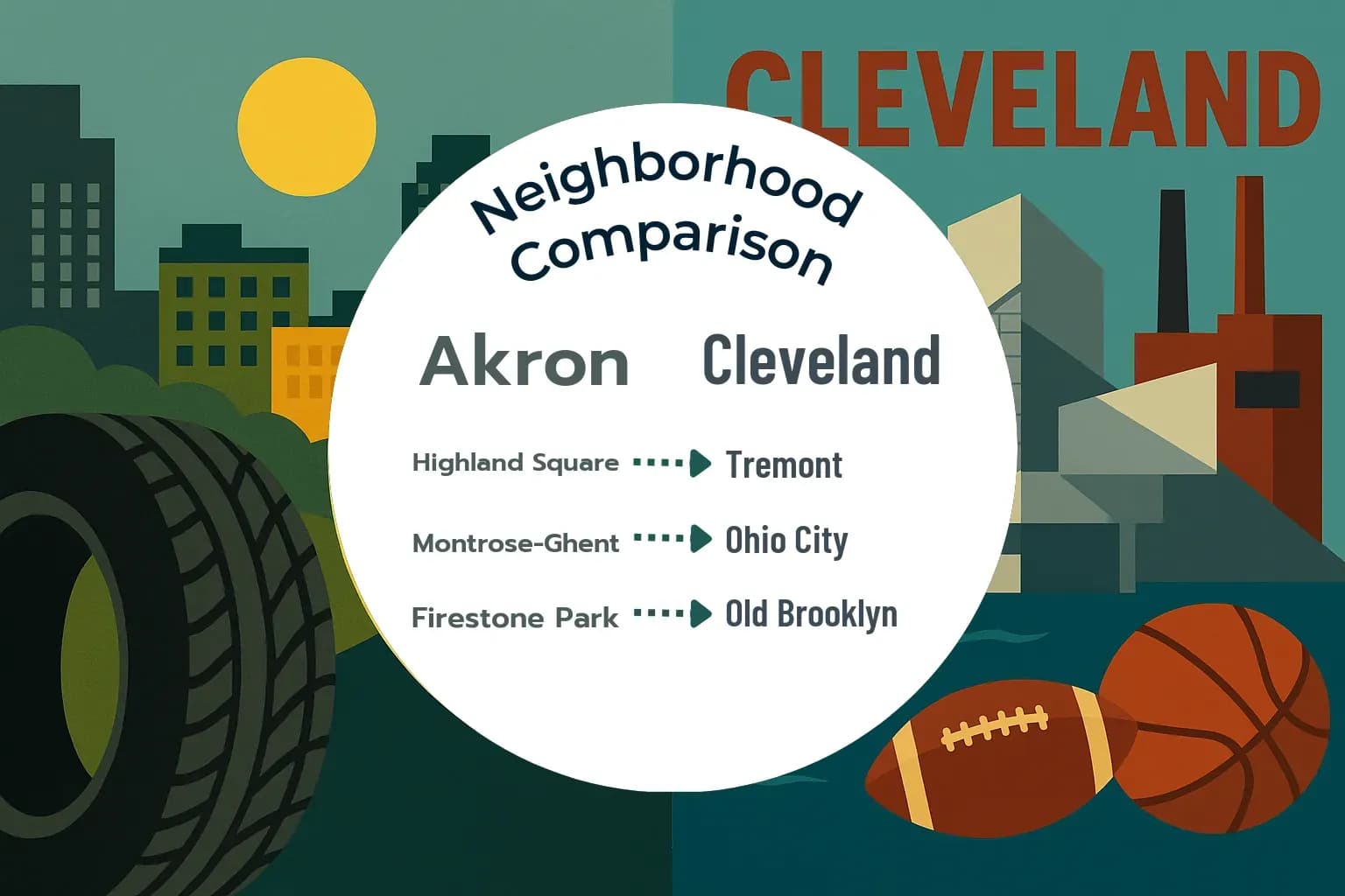 Akron vs Cleveland Neighborhood Comparison