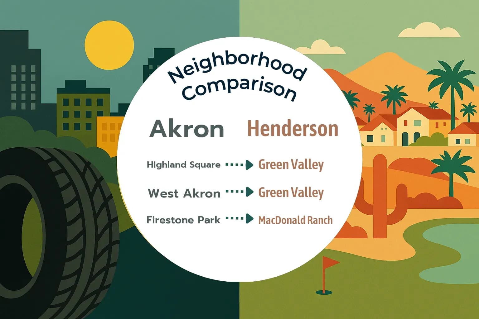 Akron vs Henderson Neighborhood Comparison