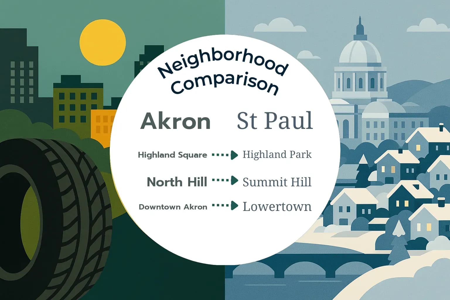 Akron vs St. Paul Neighborhood Comparison