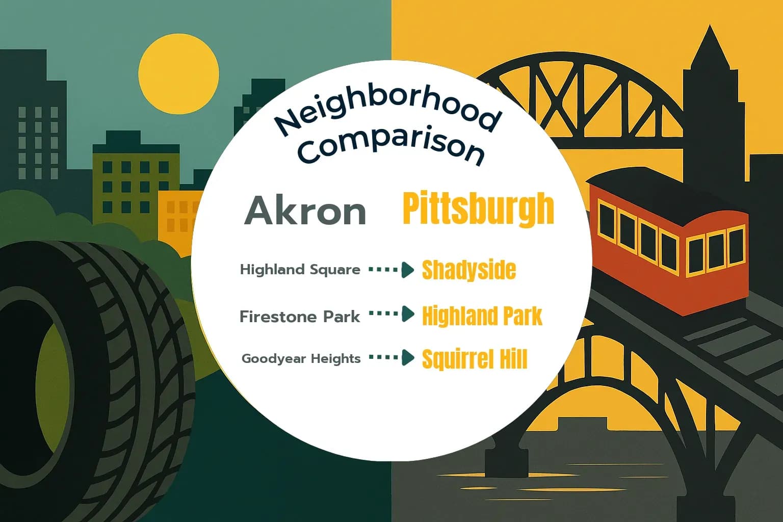 Akron vs Pittsburgh Neighborhood Comparison