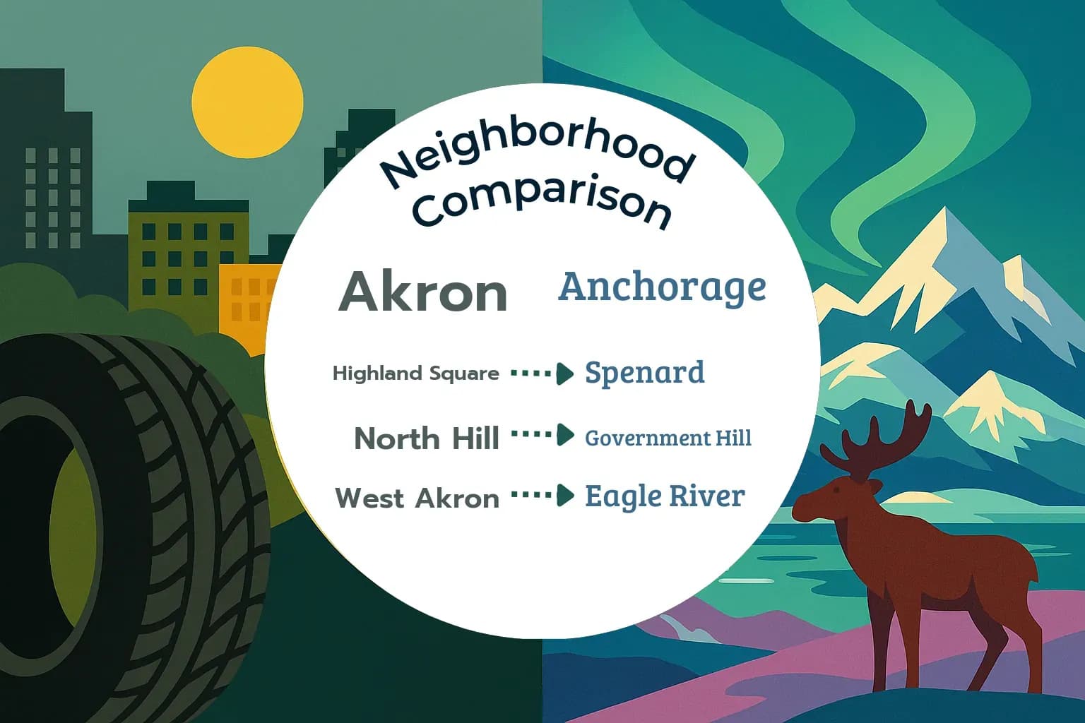 Akron vs Anchorage Neighborhood Comparison