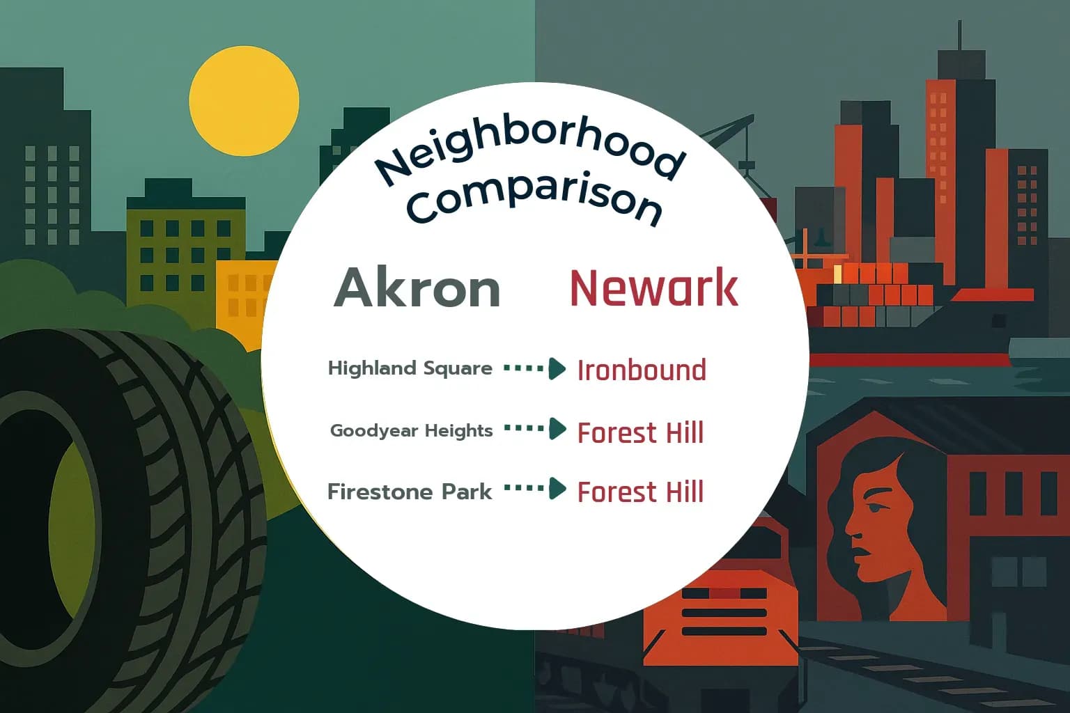 Akron vs Newark Neighborhood Comparison