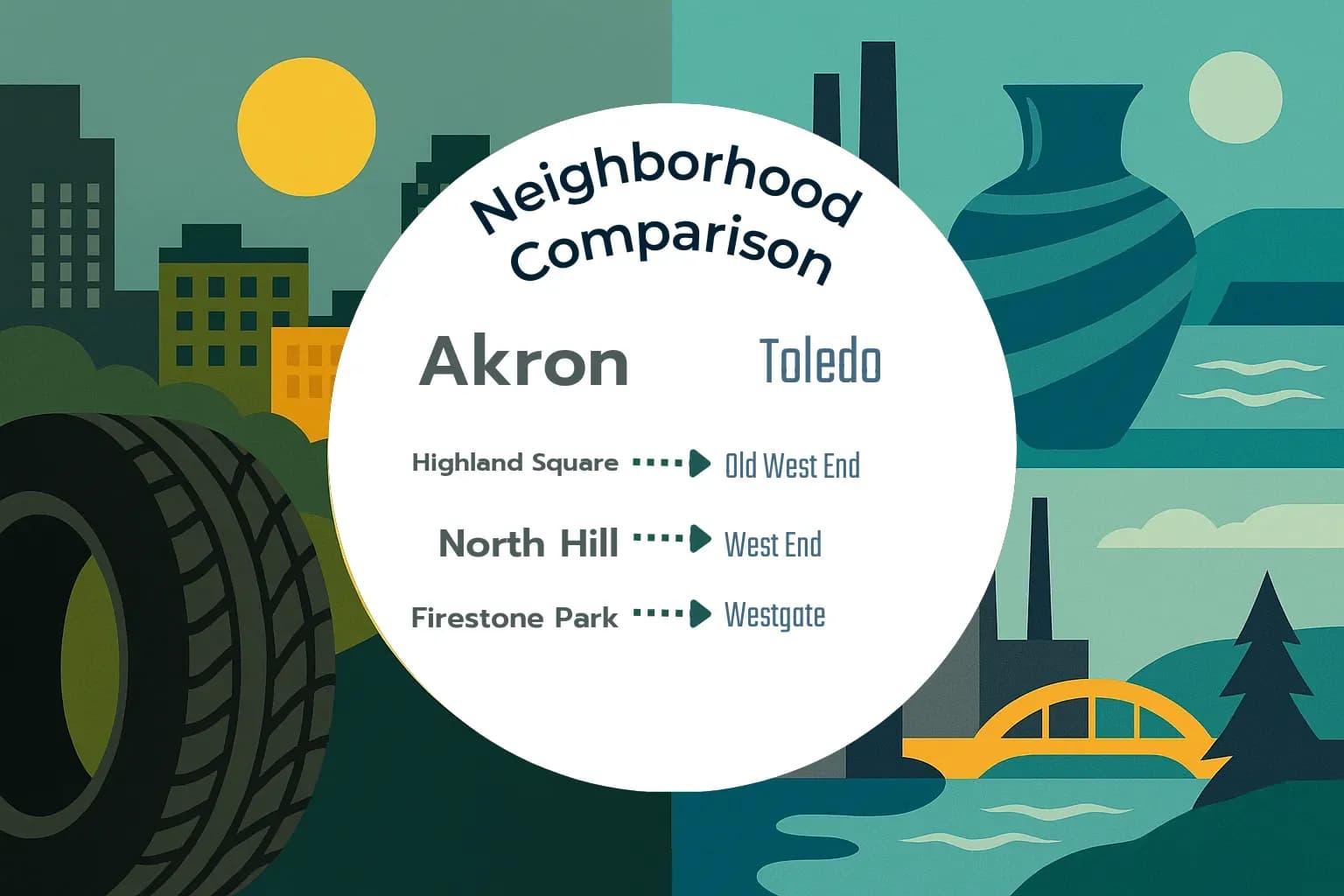 Akron vs Toledo Neighborhood Comparison